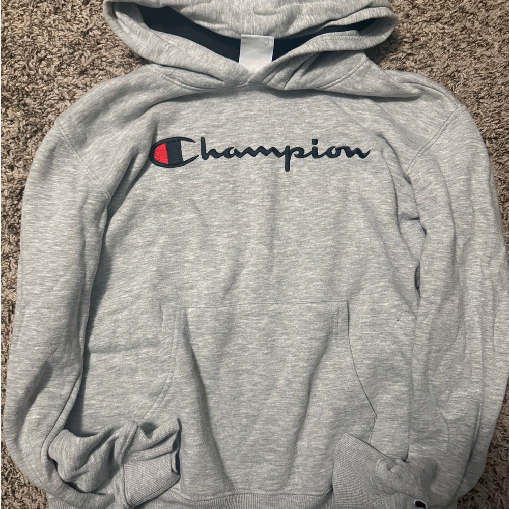 Champion Heather Gray Kids Hoodie